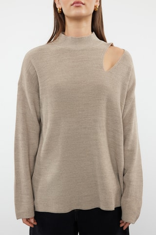 Camisola oversize - Bege