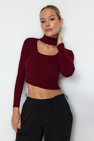Camisola curta - Bordô