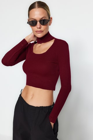 Camisola curta - Bordô