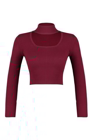 Camisola curta - Bordô