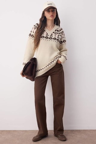 Camisola oversize - Bege