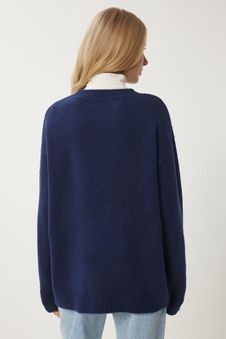 Camisola regular - Azul-marinho