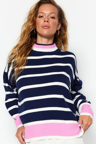 Camisola regular - Azul-marinho