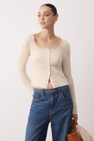 Casaco de malha - Bege