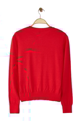 Casaco de malha regular - Vermelho