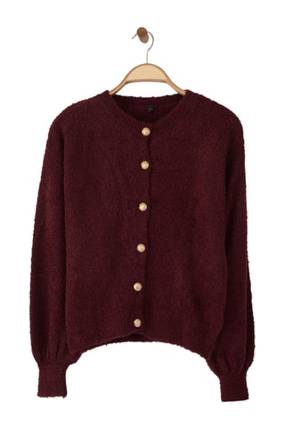 Casaco de malha regular - Bordô