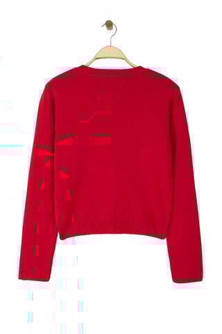 Casaco de malha regular - Vermelho