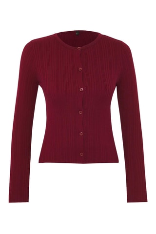 Casaco de malha e top slim - Bordô