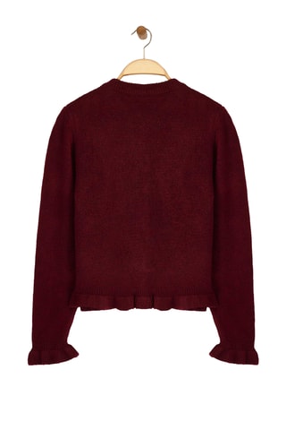 Casaco de malha regular - Bordô