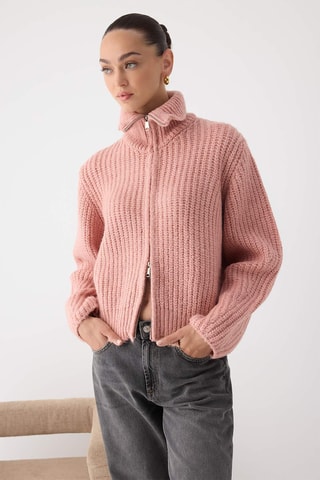 Casaco de malha oversize - Rosa