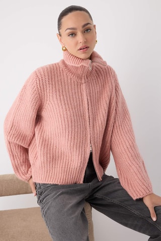 Casaco de malha oversize - Rosa