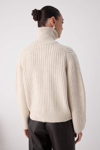 Casaco de malha oversize - Bege