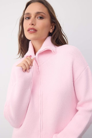 Casaco de malha oversize - Rosa