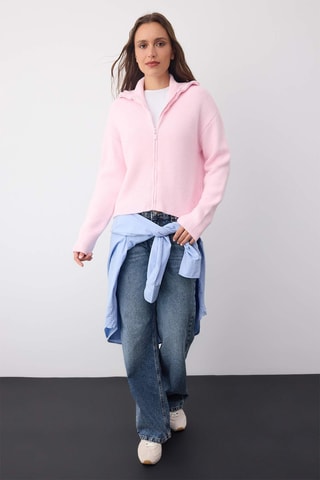 Casaco de malha oversize - Rosa