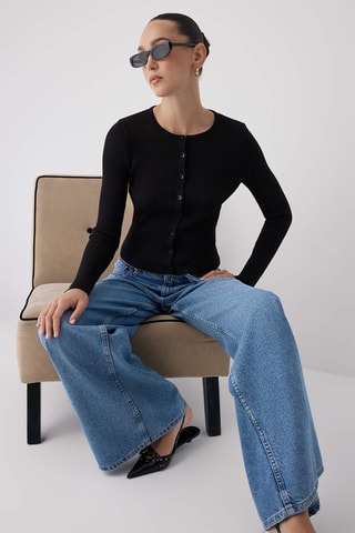 Casaco de malha - Preto