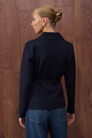 Casaco de malha regular - Azul-marinho