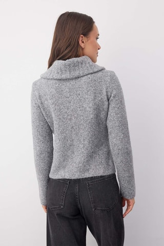 Casaco de malha regular - Cinzento