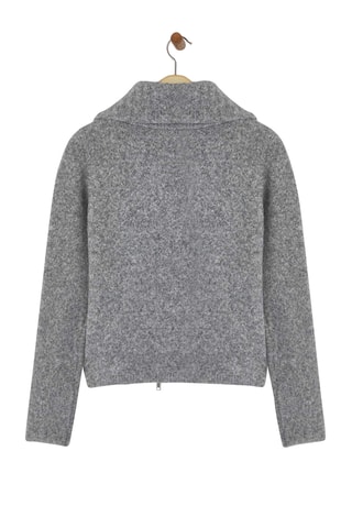 Casaco de malha regular - Cinzento