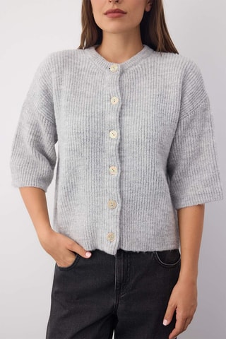 Casaco de malha oversize - Cinzento