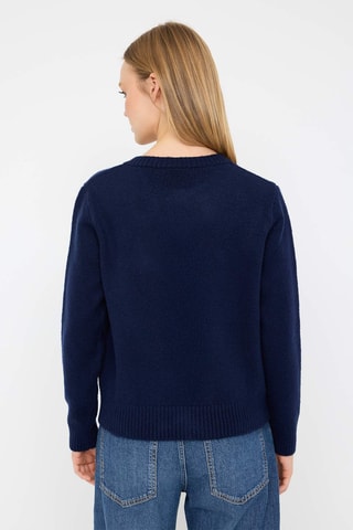 Casaco de malha regular - Azul-marinho