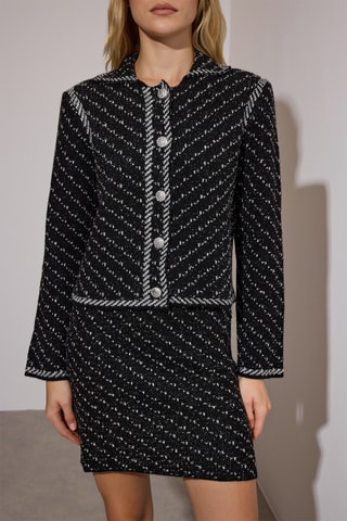 Casaco de malha regular - Preto