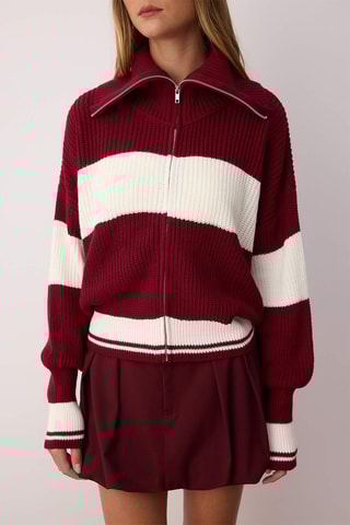 Casaco de malha oversize - Bordô