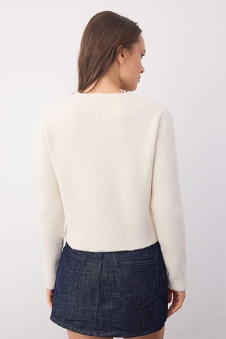 Casaco de malha regular - Branco