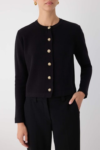 Casaco de malha regular - Preto