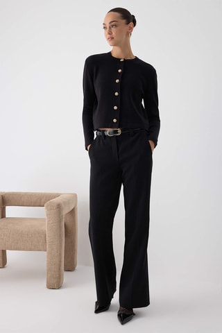 Casaco de malha regular - Preto