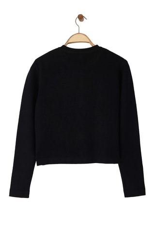 Casaco de malha regular - Preto