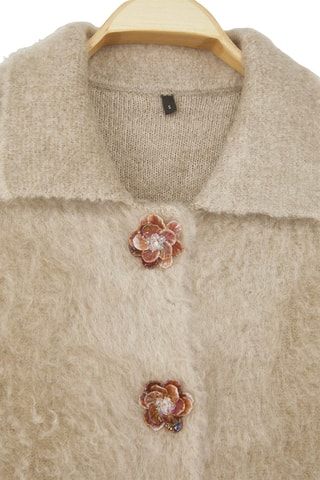 Casaco de malha regular - Bege