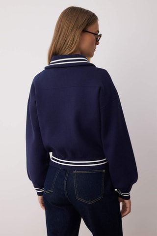 Casaco de malha regular - Azul-marinho