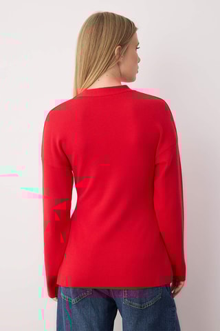 Casaco de malha - Vermelho