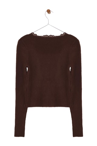 Casaco de malha - Castanho