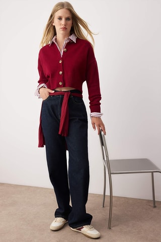 Casaco de malha oversize - Bordô