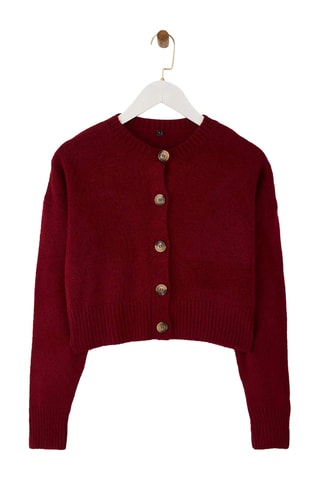 Casaco de malha oversize - Bordô