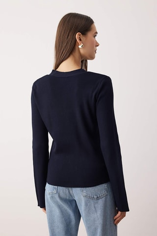 Casaco de malha - Azul-marinho