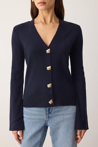 Casaco de malha - Azul-marinho