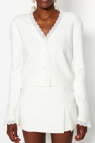 Casaco de malha regular - Branco