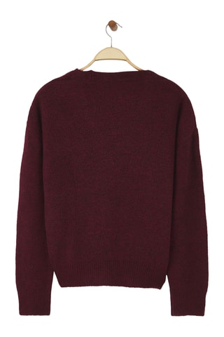 Casaco de malha oversize - Bordô