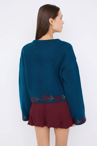 Casaco de malha oversize - Azul