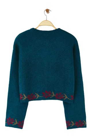 Casaco de malha oversize - Azul