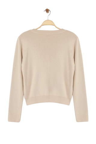 Casaco de malha regular - Bege