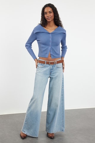 Casaco de malha - Azul