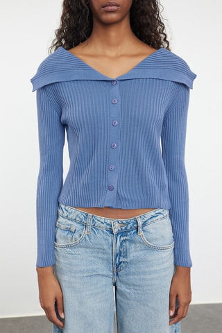 Casaco de malha - Azul