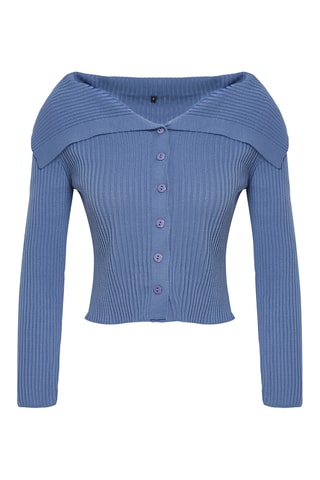 Casaco de malha - Azul