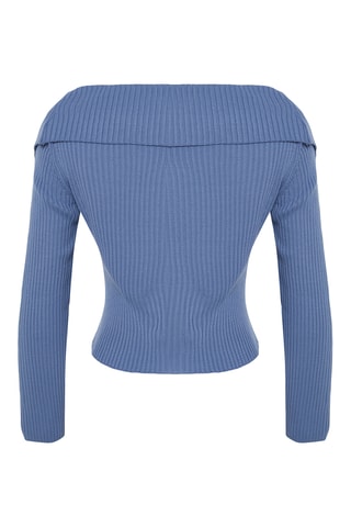 Casaco de malha - Azul