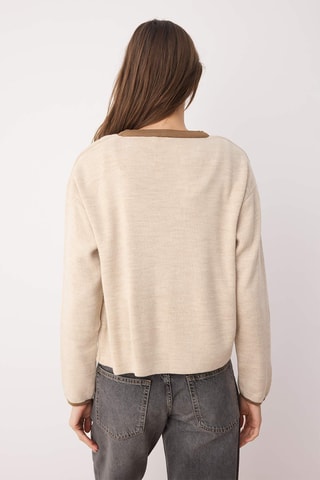 Camisola de alças e casaco de malha regular - Bege