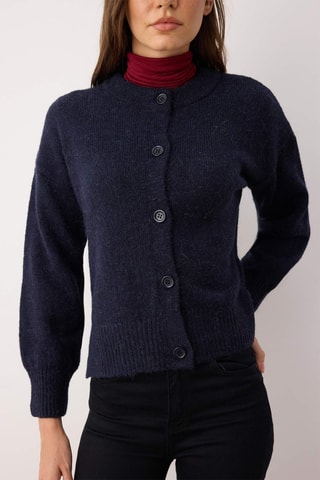 Casaco de malha regular - Azul-marinho