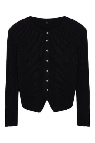 Casaco de malha regular - Preto